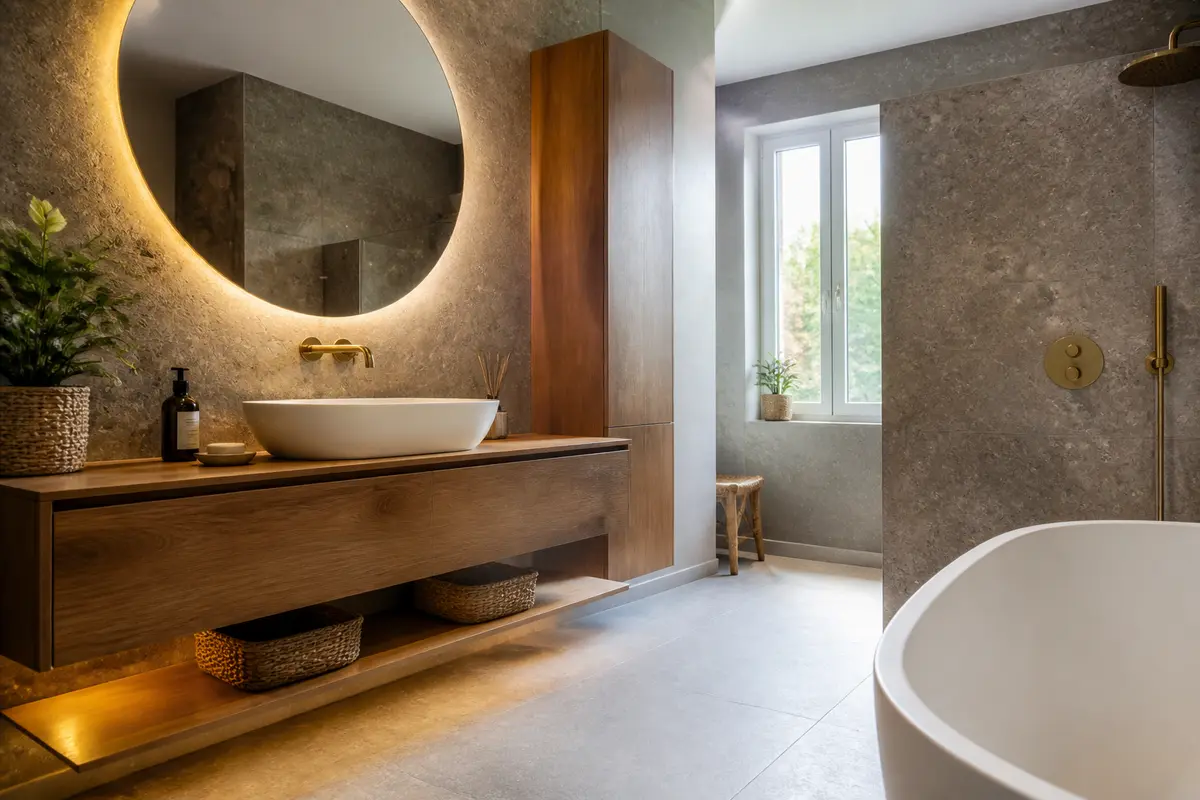 Salle de bain raffinement et habitat : Idées design &amp; fonctionnelles